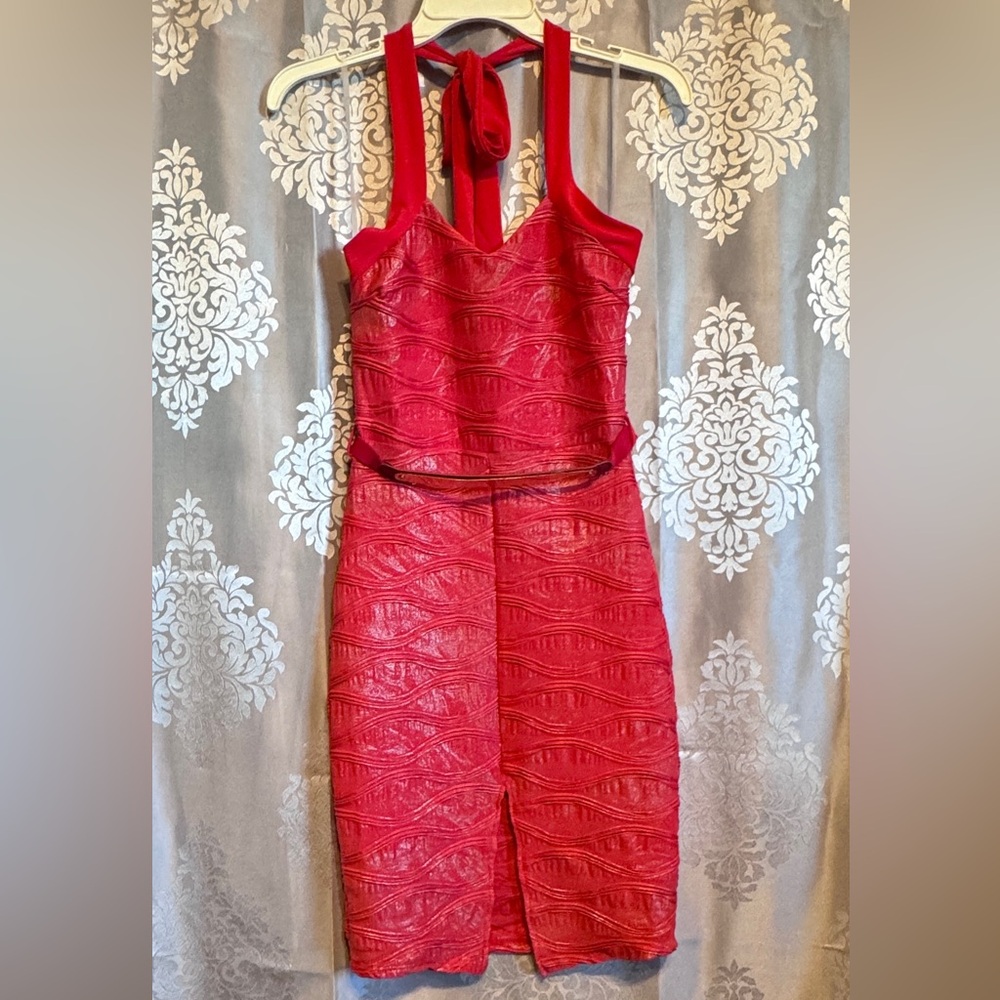 Jacaranda Halter Bodycon Short Red Dress Sz S M L Prom Formal Wedding Party